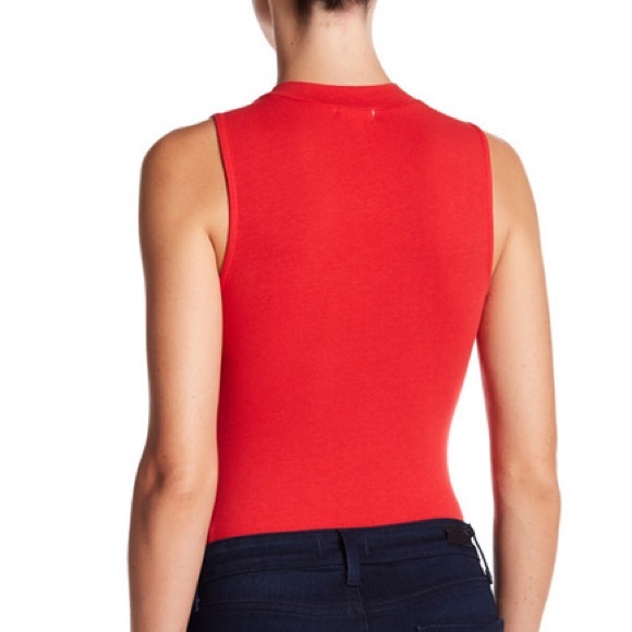 Bodysuit Red Rayon/Spandex - Picture 2 of 3